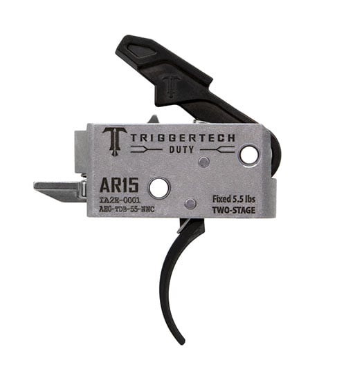AR-15 Duty Trigger by TRIGGERTECH offers reliable performance with a longer take up and forceful reset, perfect for serious shooters and professionals.